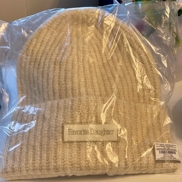 Favorite Daughter Cream Knit Beanie - Picture 2 of 11